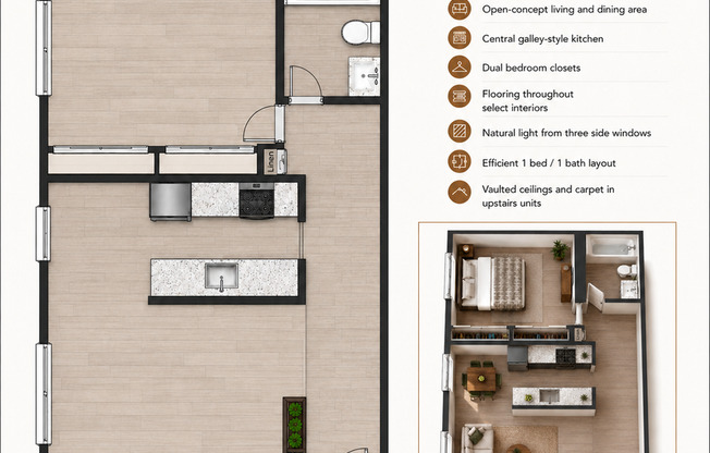 1 bed, 1 bath, 650 sqft, $1,195
