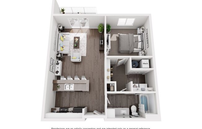 1 bed, 1 bath, 745 sqft, $995, Unit 3701-115
