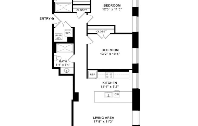 2 beds, 2 baths, 986 sqft, $1,970