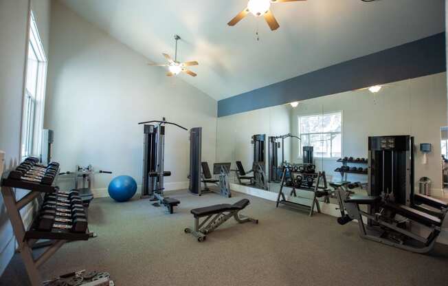 Selby Ranch fitness center located at the clubroom