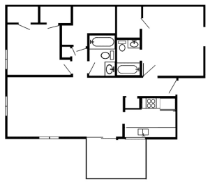 2 beds, 2 baths, 905 sqft, $1,535