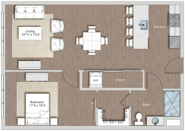 1 bed, 1 bath, 832 sqft, $2,827
