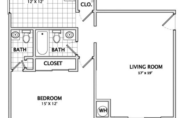 1 bed, 1.5 baths, 744 sqft, $1,170, Unit X-01