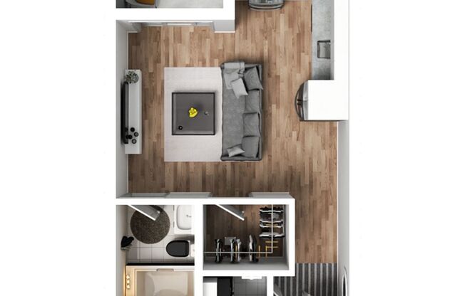 Studio, 1 bath, 344 sqft, $1,282, Unit C103