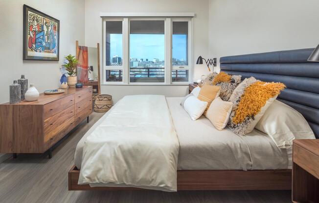 Spacious Bedroom with oversized windows