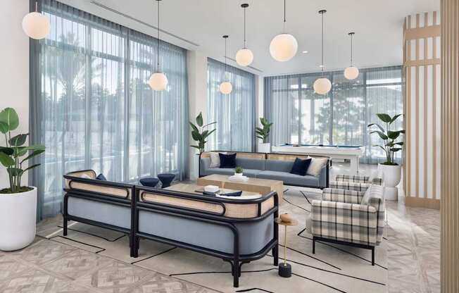 Clubhouse at The Marc Luxury Apartments in Palm Beach Gardens FL