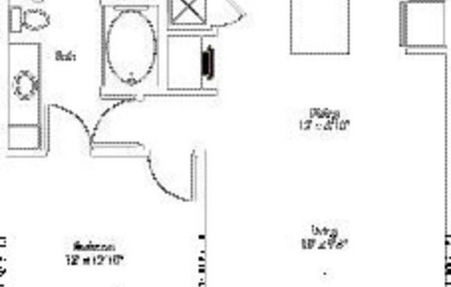 1 bed, 1 bath, 826 sqft, $1,350
