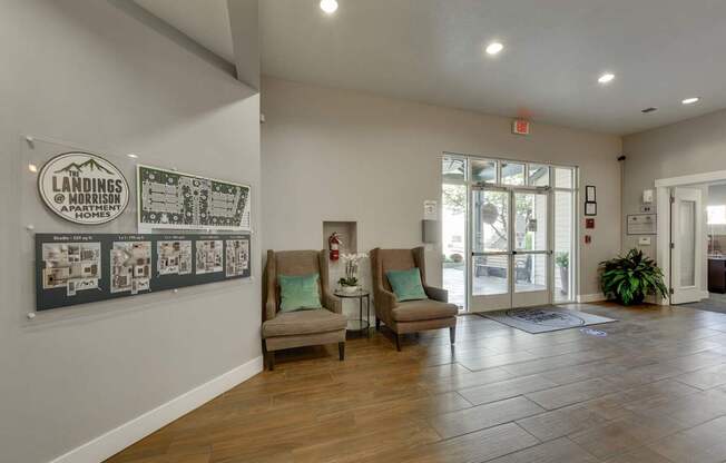 Community Leasing Office at Landings at Morrison Apartments located in Gresham, OR.