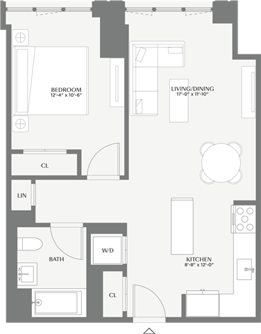 1 bed, 1 bath, 702 sqft, $5,295, Unit 501