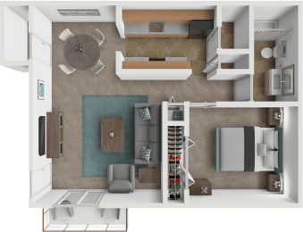 1 bed, 1 bath, 741 sqft, $839