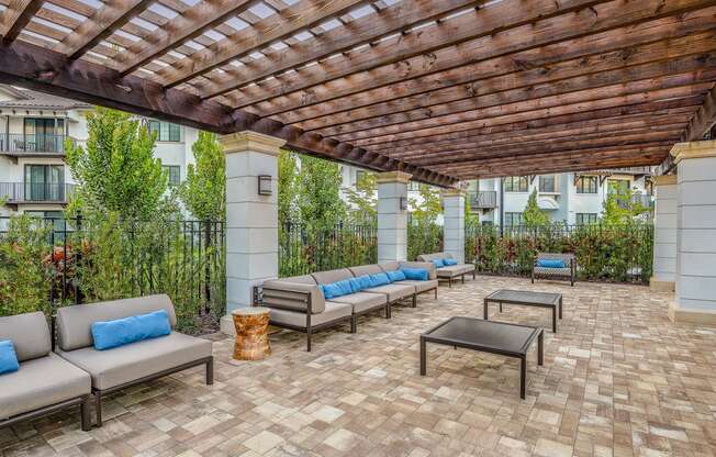 Outdoor seating area at Azura in Kendall, FL