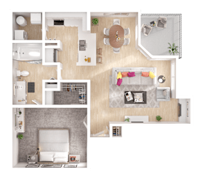 1 bed, 1 bath, 800 sqft, $1,463