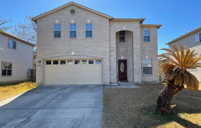 BEAUTIFUL 4 BR W/ MASTER DOWN*HARDWOOD FLOORING IN DINING/ENTRY, LIVING ROOM, MASTER BR AND MASTER WALK-IN CLOSET*TILE IN KITCHEN/BREAKFAST AND HALF BATH*HANDICAP ACCESSIBLE SHOWER*BONUS ROOM/LOFT UPSTAIRS*BRINKS SECURITY SYSTEM READY*NEISD SCHOOLS