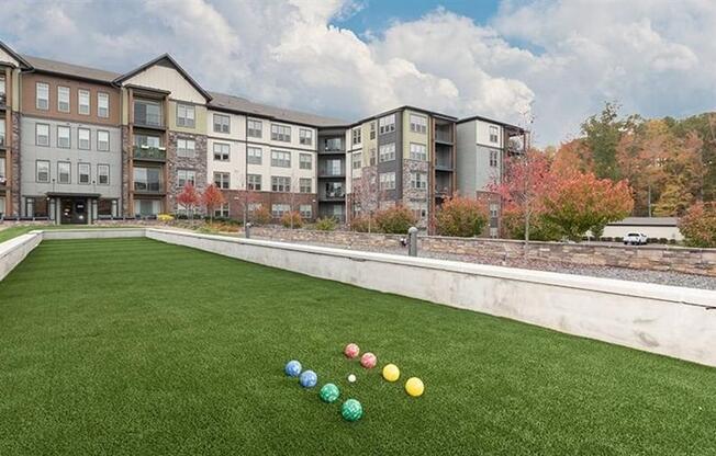 Outdoor bocce court at 2000 West Creek Apartments, Virginia, 23238