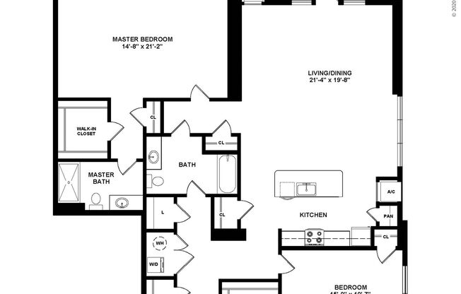 2 beds, 2 baths, 1,457 sqft, $5,895, Unit 156