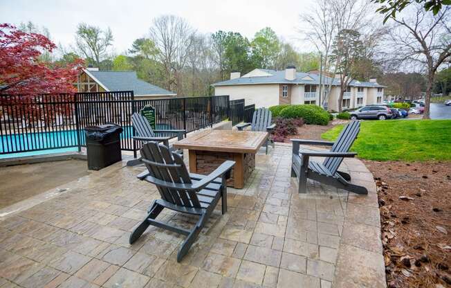 Courtyard Patio With Ample Sitting at Park Ridge Estates, North Carolina, 27713