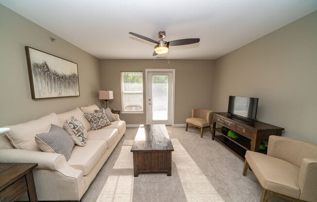 Classic Living Room Design at Strathmore Apartment Homes, West Des Moines, 50266