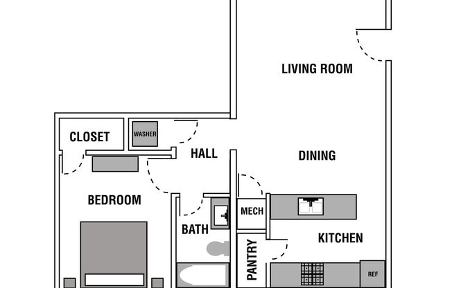 1 bed, 1 bath, 720 sqft, $1,149, Unit 02-22