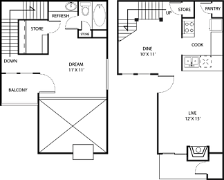 1 bed, 1 bath, 800 sqft, $959