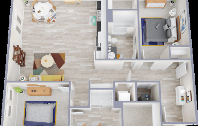 2 beds, 2 baths, 1,093 sqft, $2,500