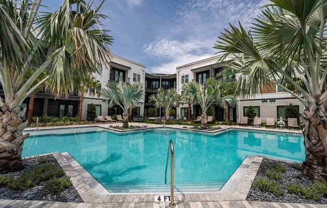 Community pool at The Citizen at Waterset, offering a refreshing retreat in Apollo Beach, Florida.