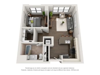 1 bed, 1 bath, 698 sqft, $3,297