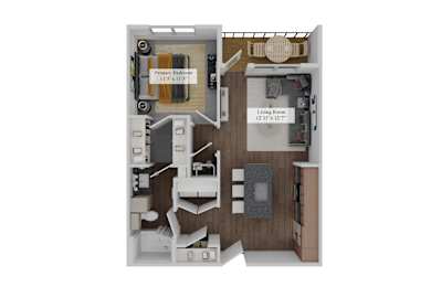 1 bed, 1 bath, 725 sqft, $1,535