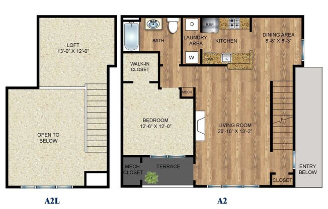 1 bed, 1 bath, 815 sqft, $2,480
