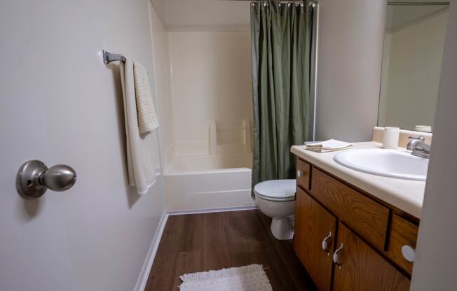 Modern Bathroom Fittings at Sandstone Court Apartments, Greenwood