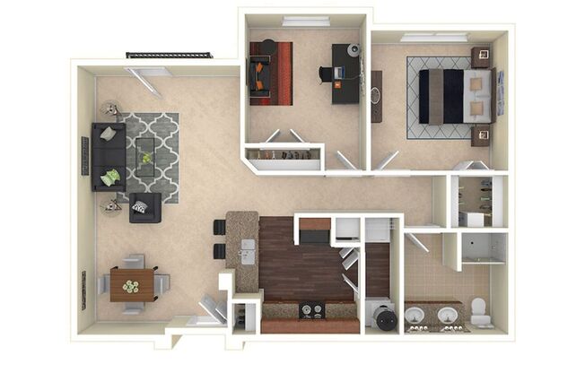 2 beds, 1 bath, 980 sqft, $1,650, Unit 1334