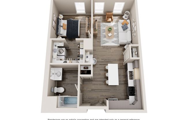 1 bed, 1 bath, 710 sqft, $1,375, Unit 1621-519