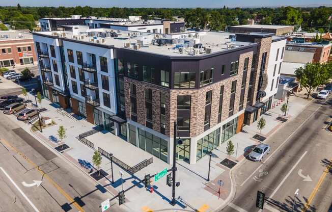 Old Town Lofts Apartments Building Exterior and Street Corner