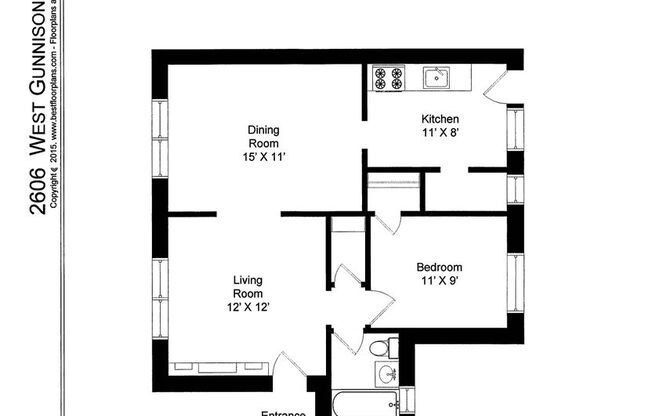1 bed, 1 bath, 585 sqft, $1,795, Unit 2606G-3
