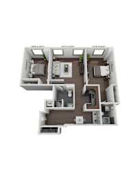 2 beds, 2 baths, 1,079 sqft, $2,650