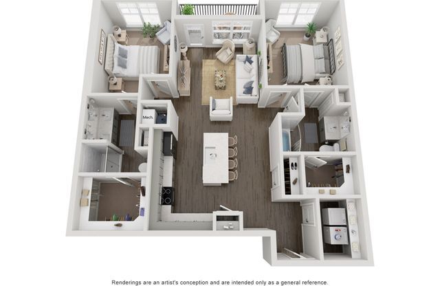 2 beds, 2 baths, 1,132 sqft, $2,000