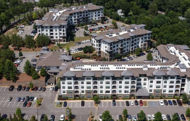 Aerial View of 4700 Colonnade Apartments in Birmingham, AL