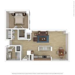 1 bed, 1 bath, 870 sqft, $1,724