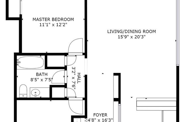 2 beds, 1 bath, 900 sqft, $1,600, Unit TC 57