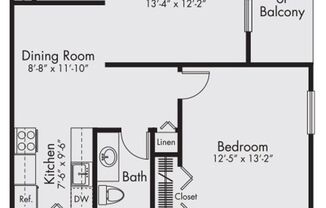 1 bed, 1 bath, 800 sqft, $980