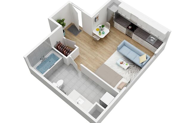 Studio, 1 bath, 357 sqft, $1,645, Unit 301