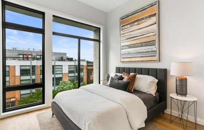 Sophisticated two-bedroom condo with ample sunlight and high end appliances