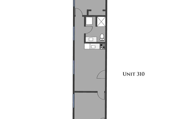 2 beds, 1 bath, 624 sqft, $1,325, Unit 310