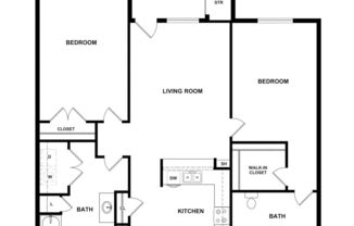 2 beds, 2 baths, 1,098 sqft, $1,760