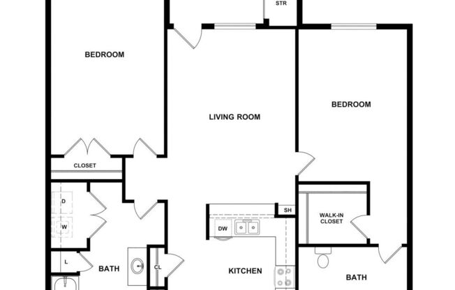 2 beds, 2 baths, 1,098 sqft, $1,760