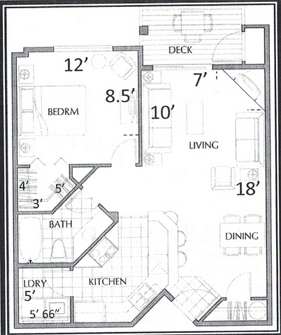 1 bed, 1 bath, 691 sqft, $1,629