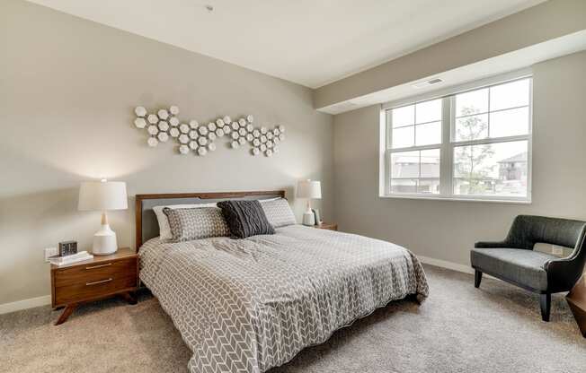 Large walk-in closet at Ascend at Woodbury apartments in MN.