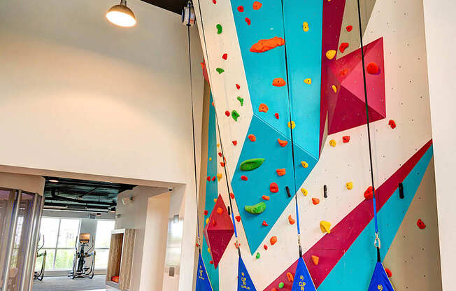 Rock climbing wall