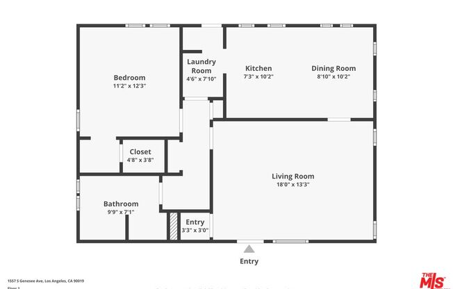 1 bed, 1 bath, 900 sqft, $3,400, Unit 1/2