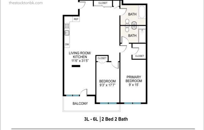 2 beds, 2 baths, $4,033, Unit 3L