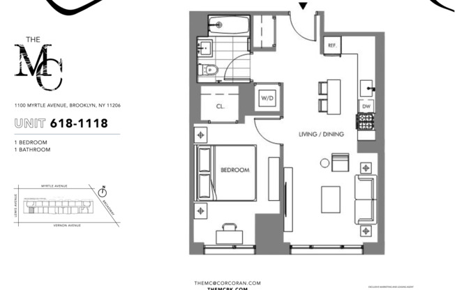 1 bed, 1 bath, $3,372, Unit 818